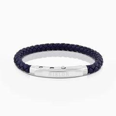 Riblor Leather Bracelet Benito Navy Blue