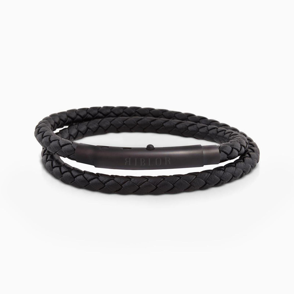 Riblor Leather Bracelet Benito Black and Black