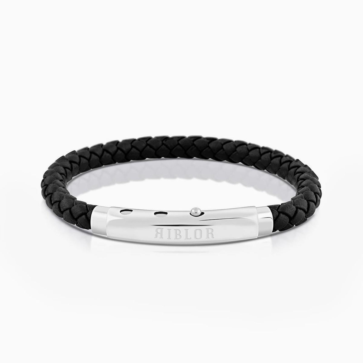 Riblor Stainless Steel Link Bracelet Black