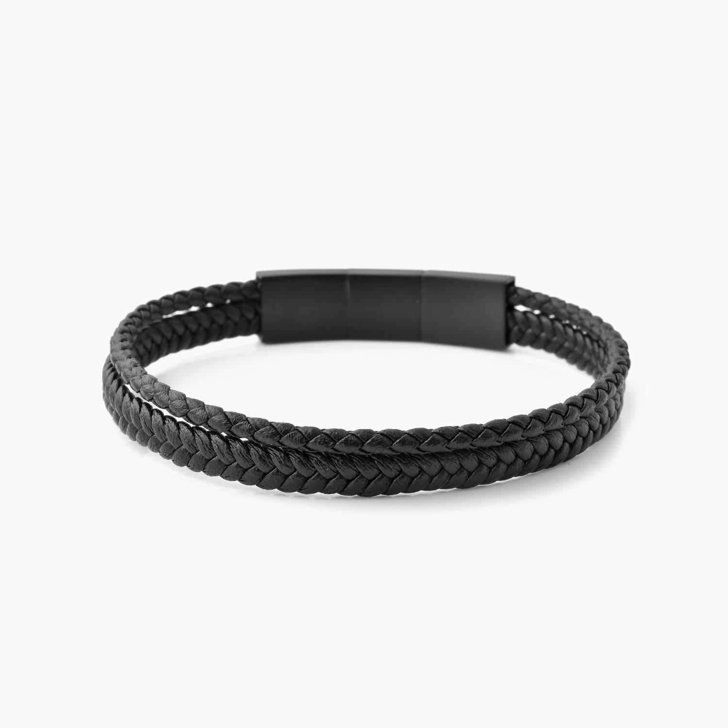 Riblor Leather Bracelet Bruno Black