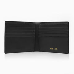 Riblor Italian Leather Billfold Wallet Liz Black