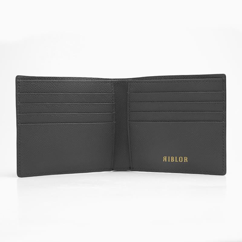 Riblor Italian Leather Billfold Wallet Black