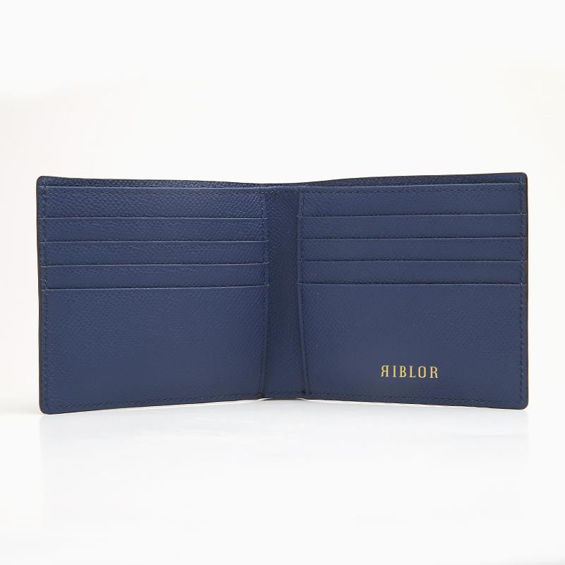 Riblor Italian Leather Billfold Wallet Blue