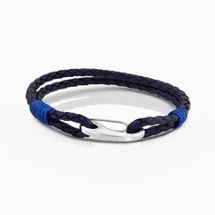 Riblor Leather Bracelet Margo Navy Blue