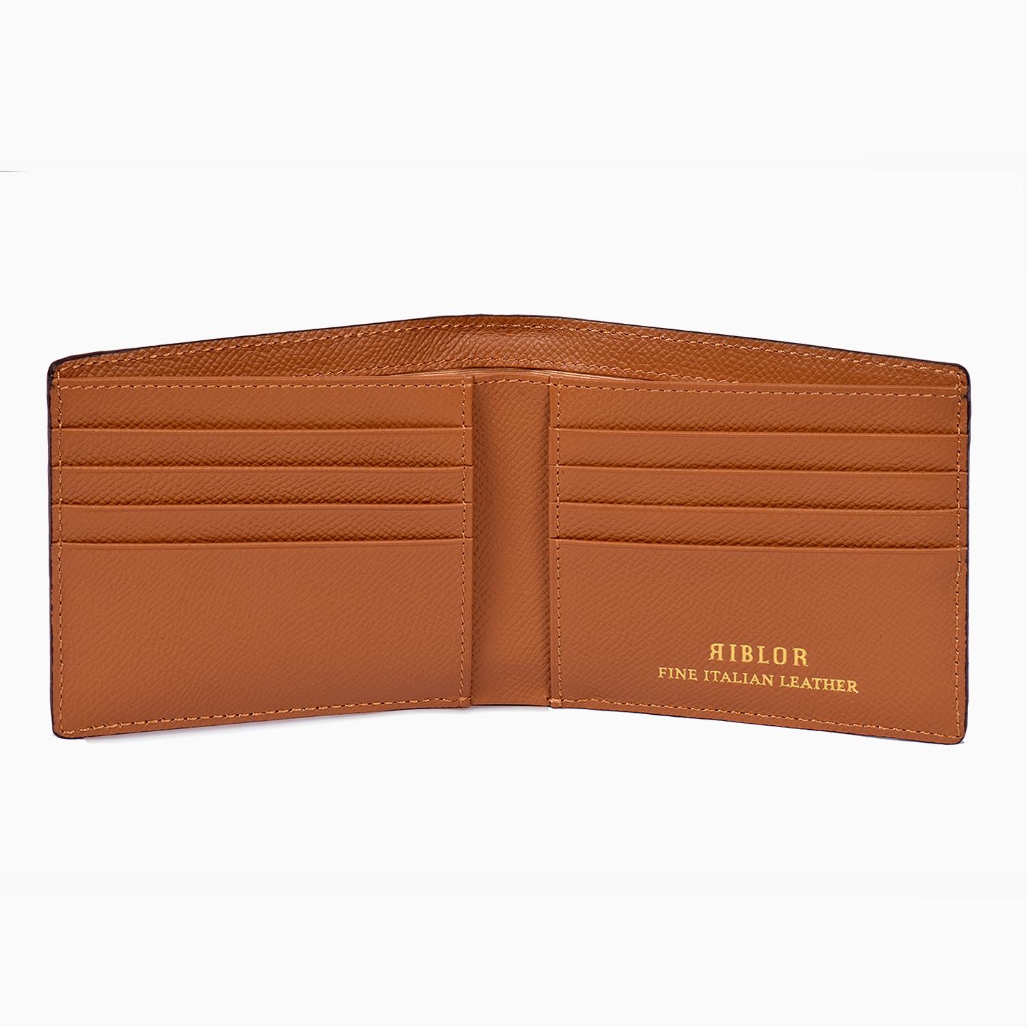 Riblor Serafino Italian Leather Bifold Wallet Brown