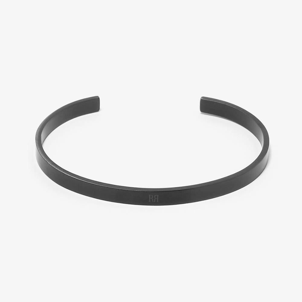 Riblor Stainless Steel Cuff Bracelet Black