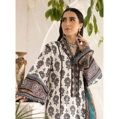 Rihana 3 Pcs Embroidered Unstitched Suit Black