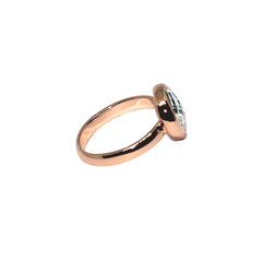 Ring Rose Gold with Clear Stone