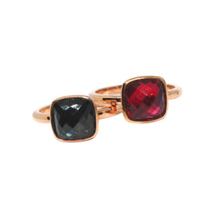 Ring Rose Gold with Red Stone