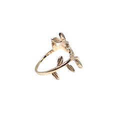 Rose Gold Open Leaf Ring