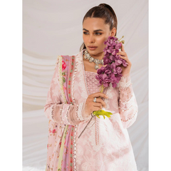 Rosy Bloom 3 Pcs Embroidered Unstitched Suit Pink