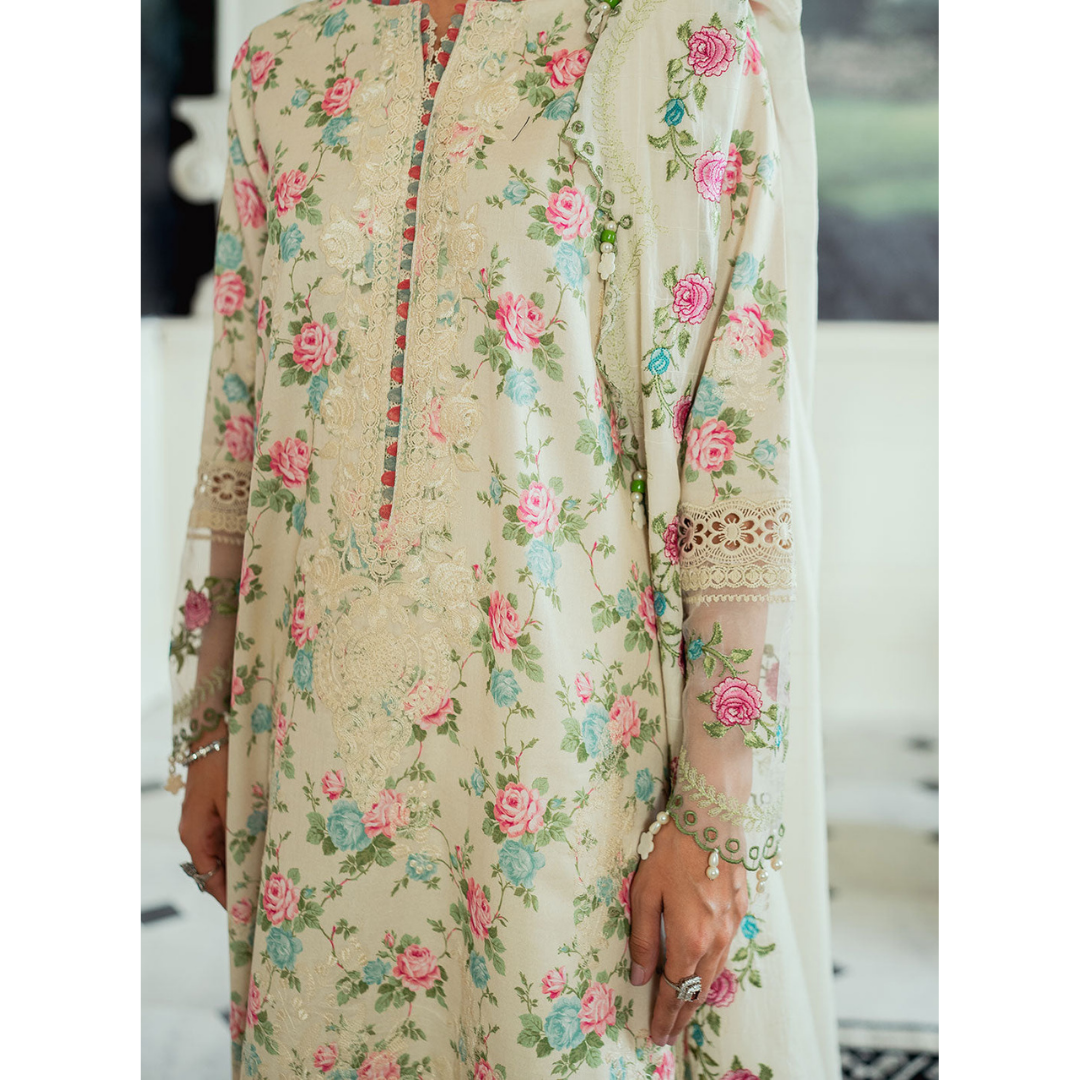 SEEMAL 3PC Unstitched Embroidered Suit