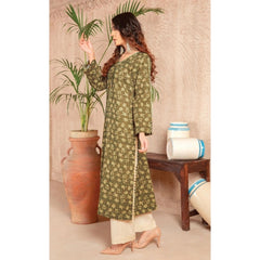 Safa Noor 1 Pcs Unstitched Khaddar Shirt Green