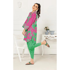 Safa Noor 2 Pcs Unstitched Printed Khaddar Suit Green