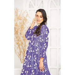 Safa Noor 2 Pcs Unstitched Printed Khaddar Suit Purple