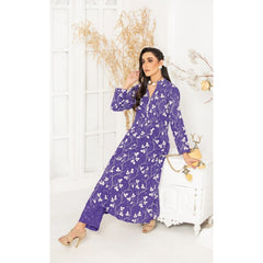 Safa Noor 2 Pcs Unstitched Printed Khaddar Suit Purple