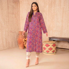 Safa Noor 1 Pcs Unstitched Khaddar Shirt Fuchsia