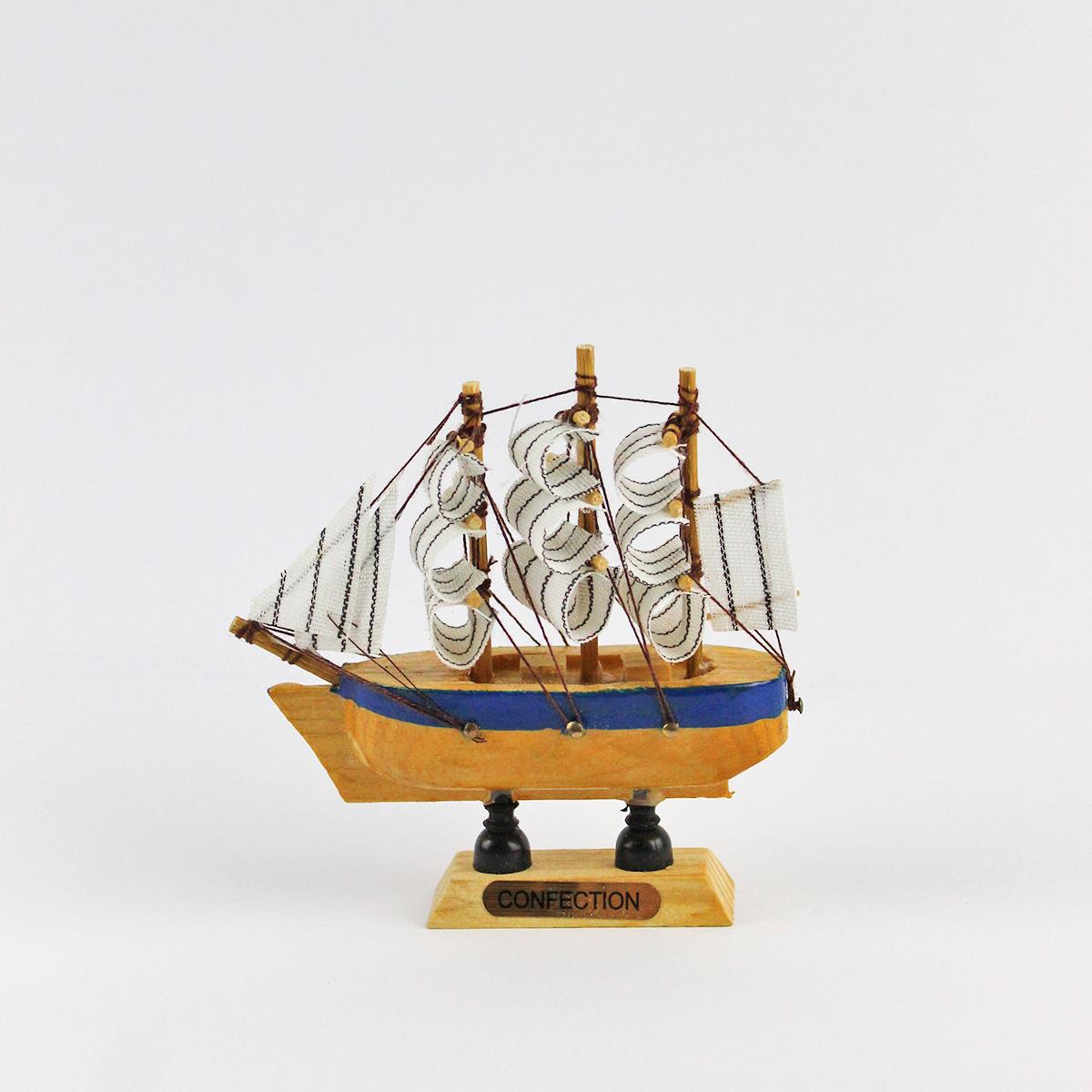 Sailboat Ornament Blue Brown