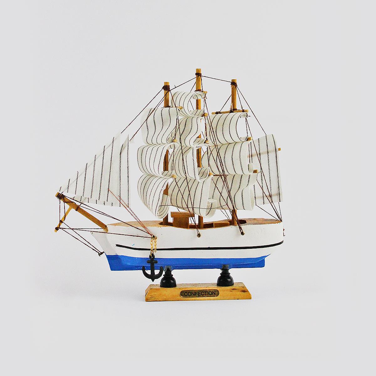 Sailboat Ornament White Blue