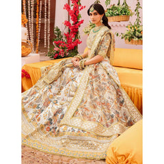 Saira 3 Pcs Embroidered Luxury Suit Beige