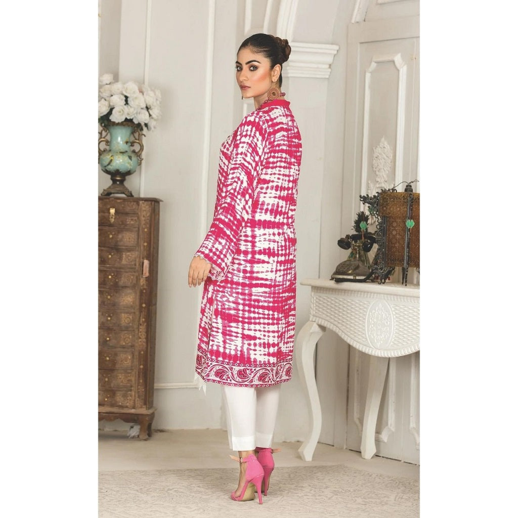 Sapphire 1 Pcs Unstitched Linen Shirt Pink