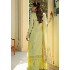 Sapphire 3 Pcs Embroidered Unstitched Lawn Suit Lemon ( Eid Edition )