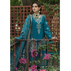 Sapphire 3 Pcs Embroidered Unstitched Lawn Suit Ocean Blue ( Eid Edition )