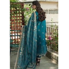 Sapphire 3 Pcs Embroidered Unstitched Lawn Suit Ocean Blue ( Eid Edition )