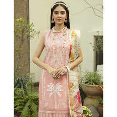 Sapphire 3 Pcs Embroidered Unstitched Lawn Suit Pink ( Eid Edition )