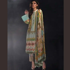 Sapphire 3 Pcs Unstitched Printed Lawn Suit Divine Garden