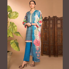 Sapphire 3 Pcs Unstitched Printed Lawn Suit Floral Tassel