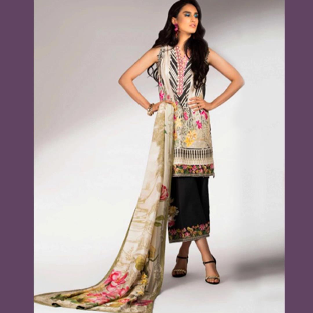 Sapphire 3 Pcs Unstitched Printed Lawn Suit Odyssey