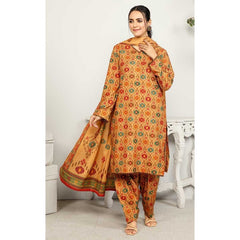 Sapphire 3 Pcs Unstitched Printed Wool Suit Brown