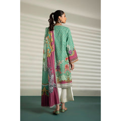 Sapphire 3 Pcs Unstitched Printed Lawn Suit Fern Green