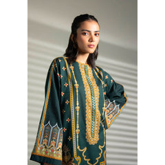 Sapphire 3 Pcs Unstitched Printed Lawn Suit Gold Green