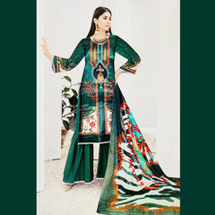 Sapphire Zareen 3 Pcs Unstitched Printed Lawn Suit Pine Green