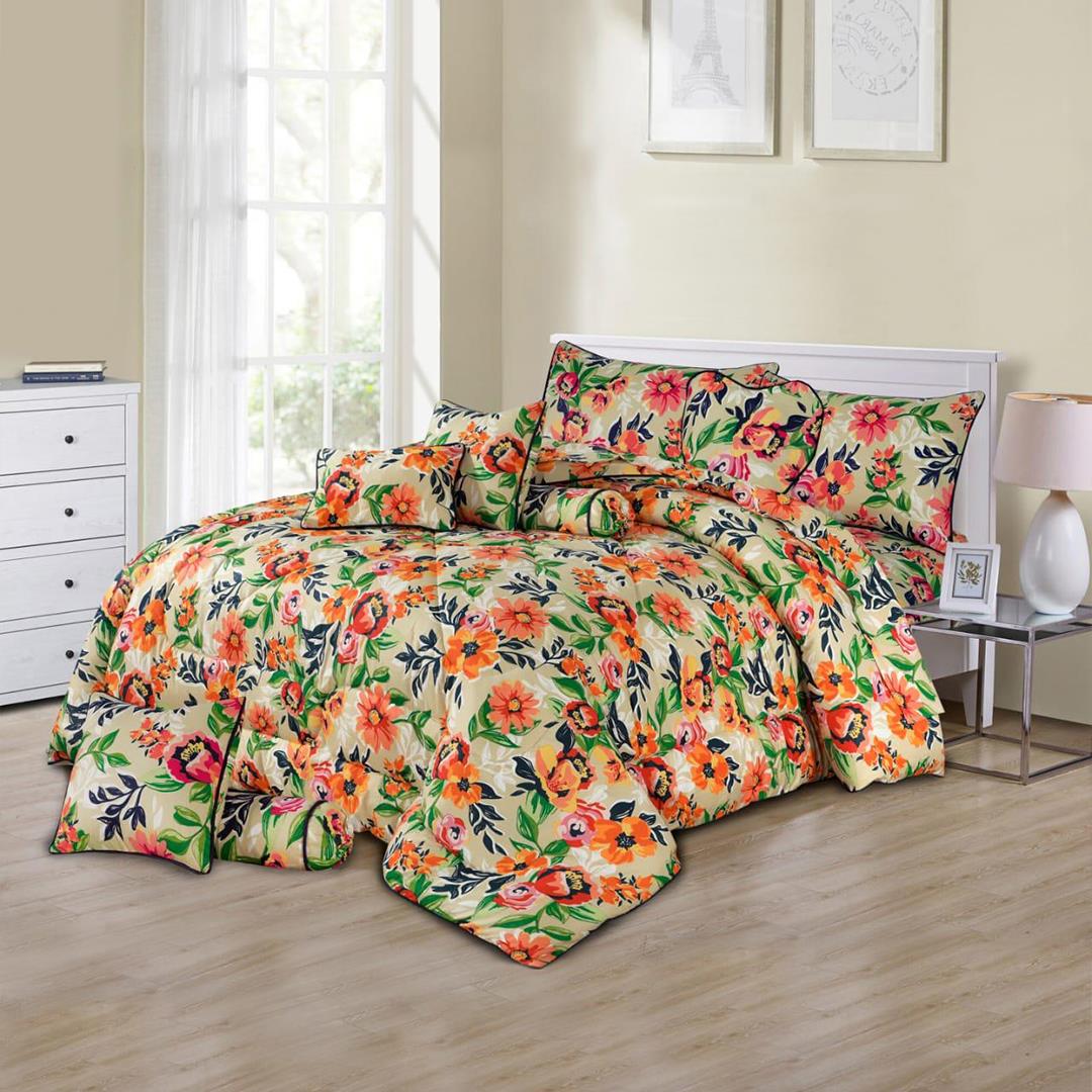 Seldovia Floral 10 Pcs Bedding Set with Filled Comforter