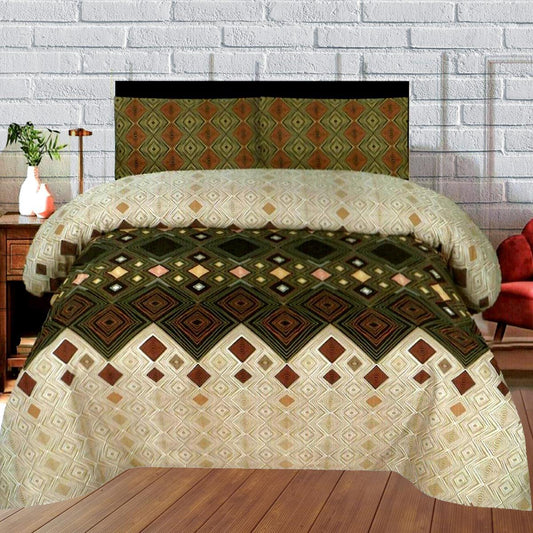 Serena 3 Pcs Bedding Set Brown 1200