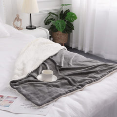 Sherpa Fleece Blanket Charcoal Ultra Soft for All Seasons