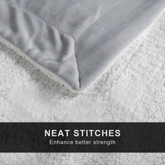 Sherpa Fleece Blanket Silver Grey Ultra Soft for All Seasons