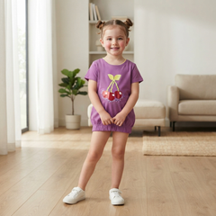Short Sleeve Bubble Hem Dress (5 to 6 Years)