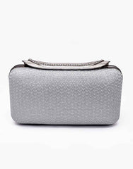 Rangoon Silver Shimmer Beauty Clutch