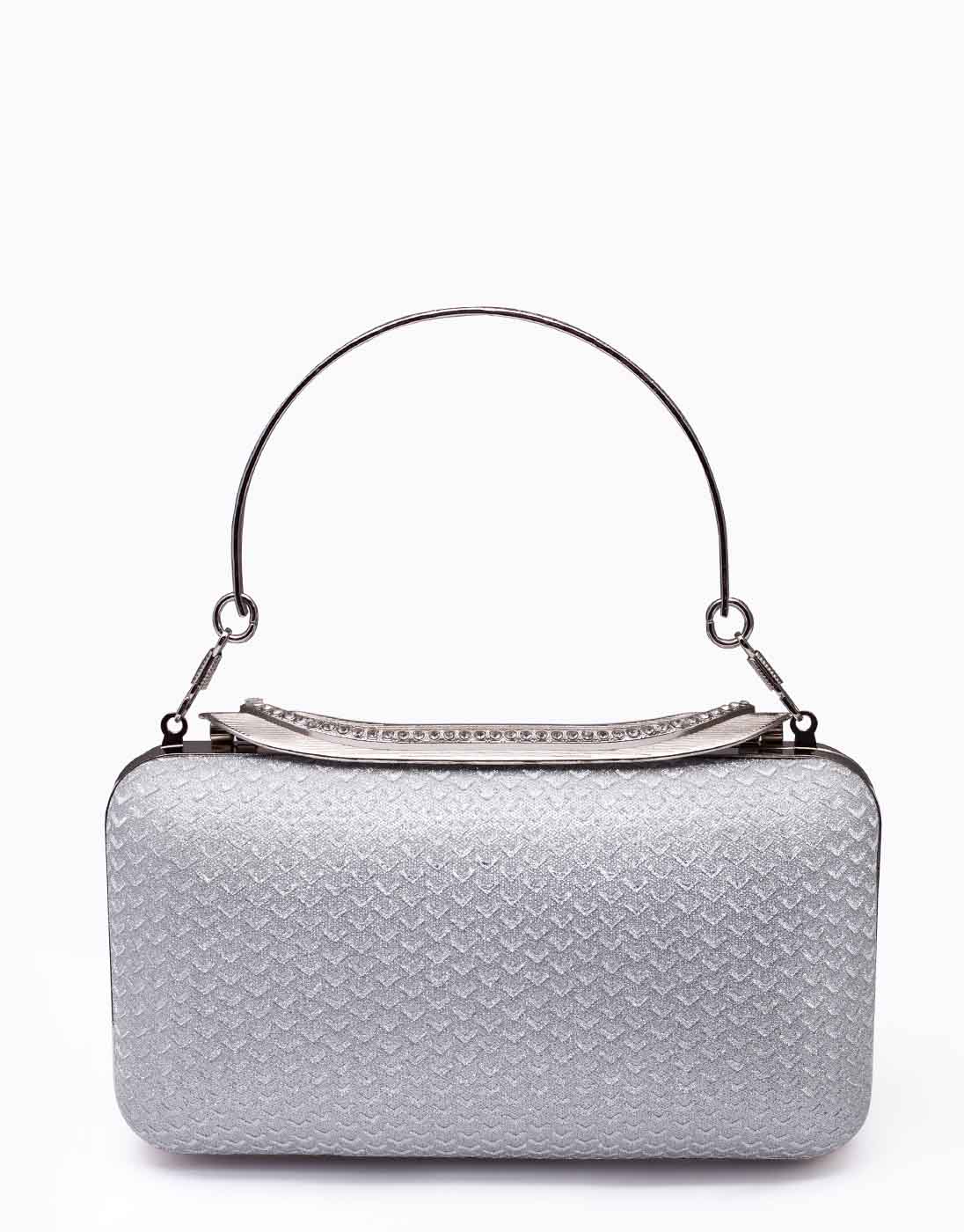 Rangoon Silver Shimmer Beauty Clutch