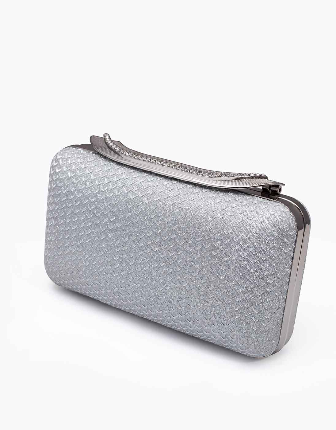 Rangoon Silver Shimmer Beauty Clutch