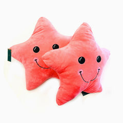 Smiley Star Cushion Pair Pink