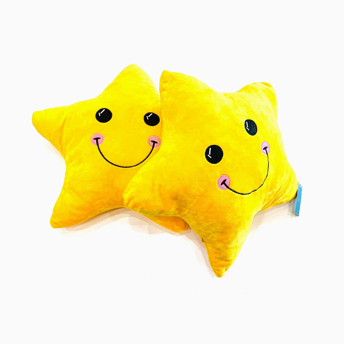 Smiley Star Cushion Pair Yellow