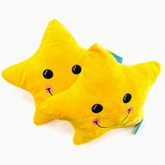 Smiley Star Cushion Pair Yellow