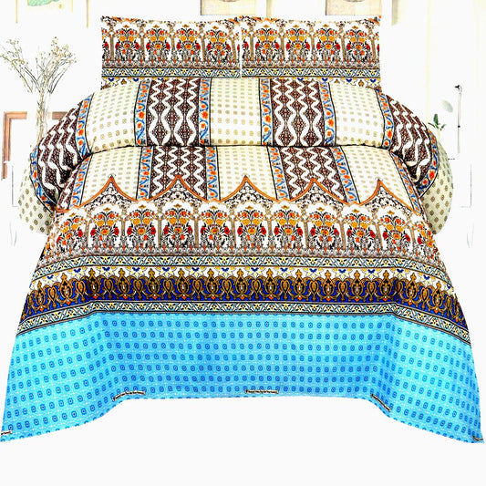 Socorro Floral 3 Pcs Bedding Set Blue 1200