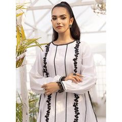 Sophie 2 Pcs Embroidered Stitched Suit White