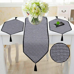 Soriano Check 3 Pcs Quilted Table Runner Set